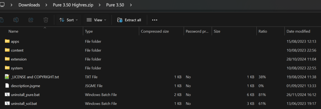 Pure folders