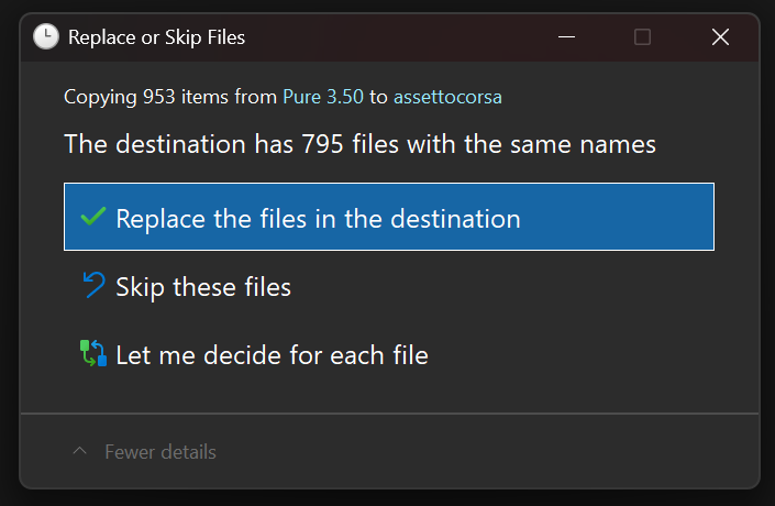 replace de folders